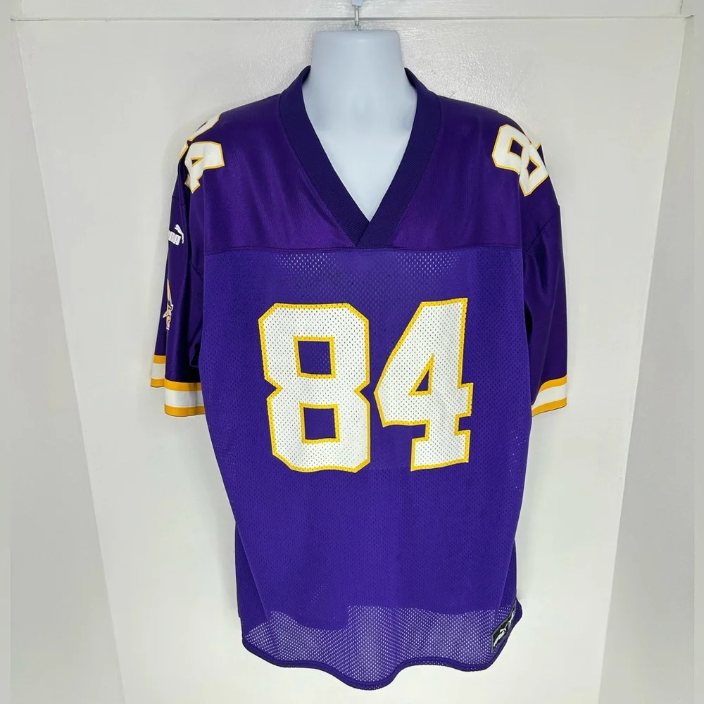 Minnesota Vikings Puma Jersey Men's XL NFL Randy Moss #84 Vintage 90s Y2K *READ‎ - Picture 3 of 15